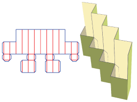 Screen-type box, shaped structure paper tray, shaped box, display packaging structure design