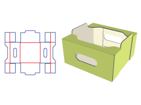 Flip box, flip-top box on both sides, packaging carton design, color box card-only, corrugated carto