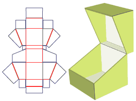 Hetero-shaped structural flip box, shaped structure paper tray, corrugated box, oblique flip box, fl