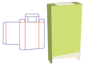 Brush packaging, open packaging, shaped box structure