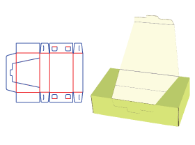 Flip box, tube box extension box type, easy to unw