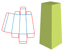 Up and down wide tube box, trapezoidal box structure design, packaging color box design, double box,