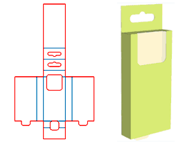 Brush packaging, suspension packaging structure, open packaging, shaped box structure