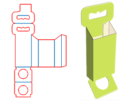 Brush packaging, suspension packaging structure, open packaging, shaped box structure