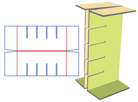 four slot inside card|packaging box inside card