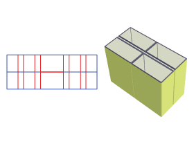 Grid, packaging carton design, envelope, fence, edge, lining, buffer structure