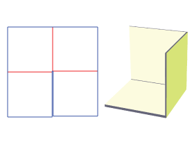 Paper angle, angle, shaped structure design