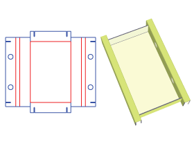 Tray box, inner toe, lining, gift box inner toe, display packaging, drawer box inner to