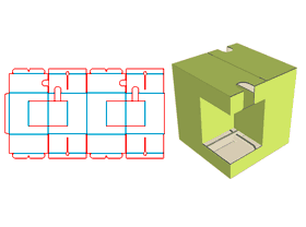 Four-box tube box