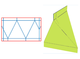 Heterobox, tapered box, triangular box structure, carnage box, snack packaging design, toy packaging