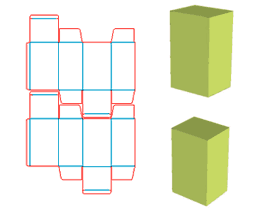 Up and down intubation box, color box, paper corrugated paper box, packaging structure design, packa