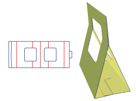 triangular carrying box|compose type carton packaging design, Special-shaped packaging structure, co