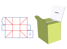 Folder packaging design, packaging structure design, lock-in cartridges, trinkets box structure, sna