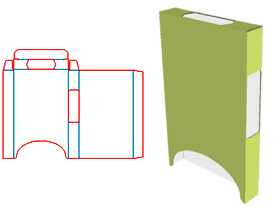 Special-shaped structure cardboard box, tubular box deformation structure, bottom is not sealed, dis